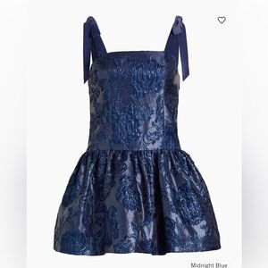 SL Fashions Navy Blue Textured Dress